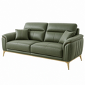 Divano 2 posti 200 cm in similpelle verde oliva - stile moderno